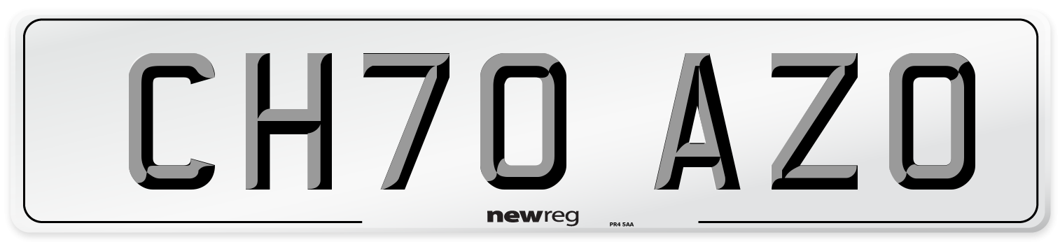 CH70 AZO Number Plate from New Reg